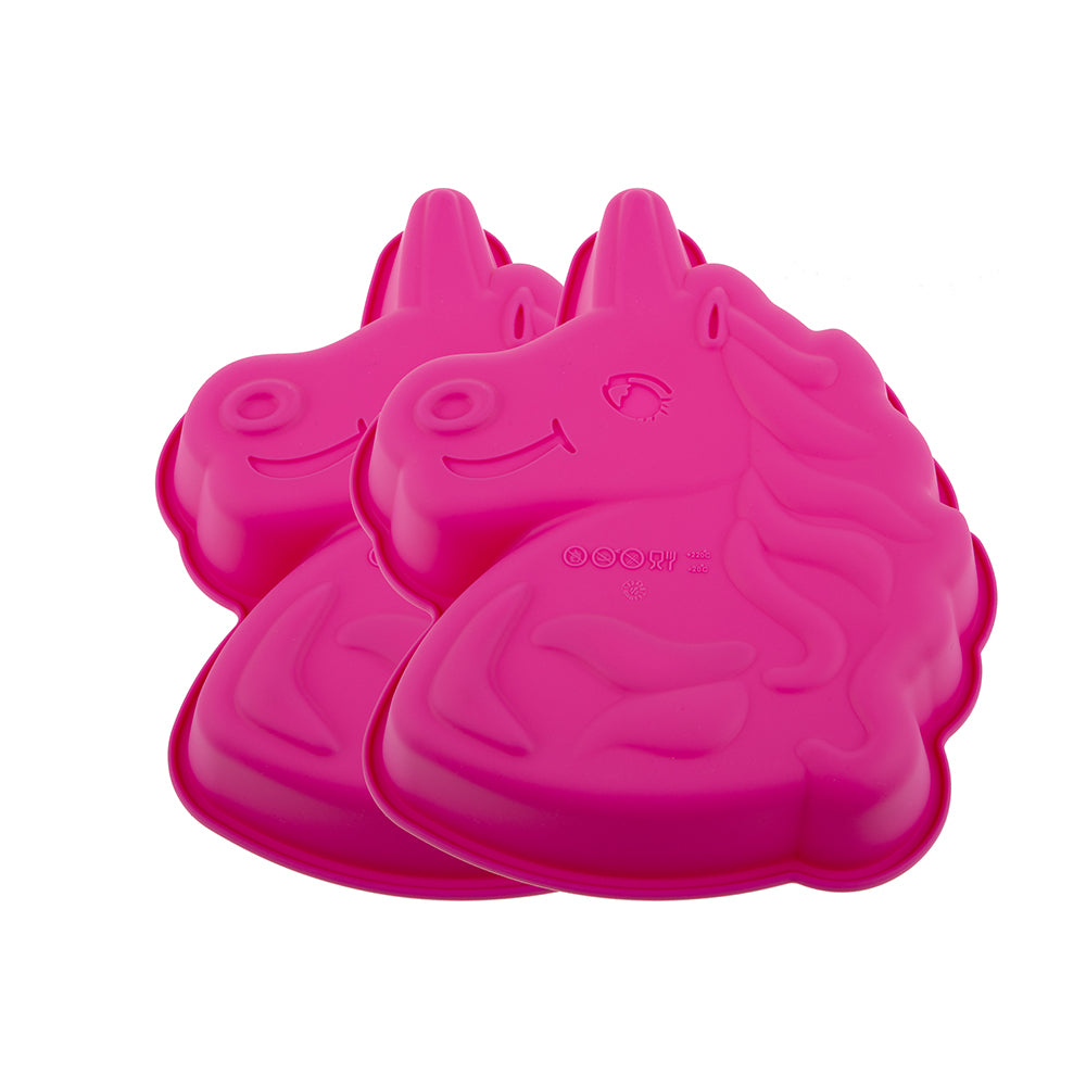 2x Daily Bake Silicone Unicorn Cake Mould - Pink