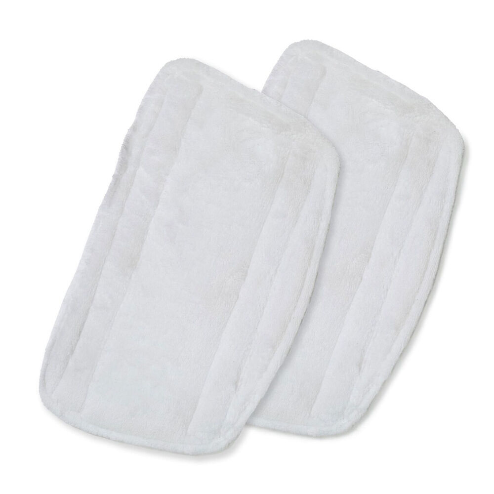 4x 2pc CleanUp i-Vac Steamy Wonder Mop Pads for Efficient Floor Cleaning White