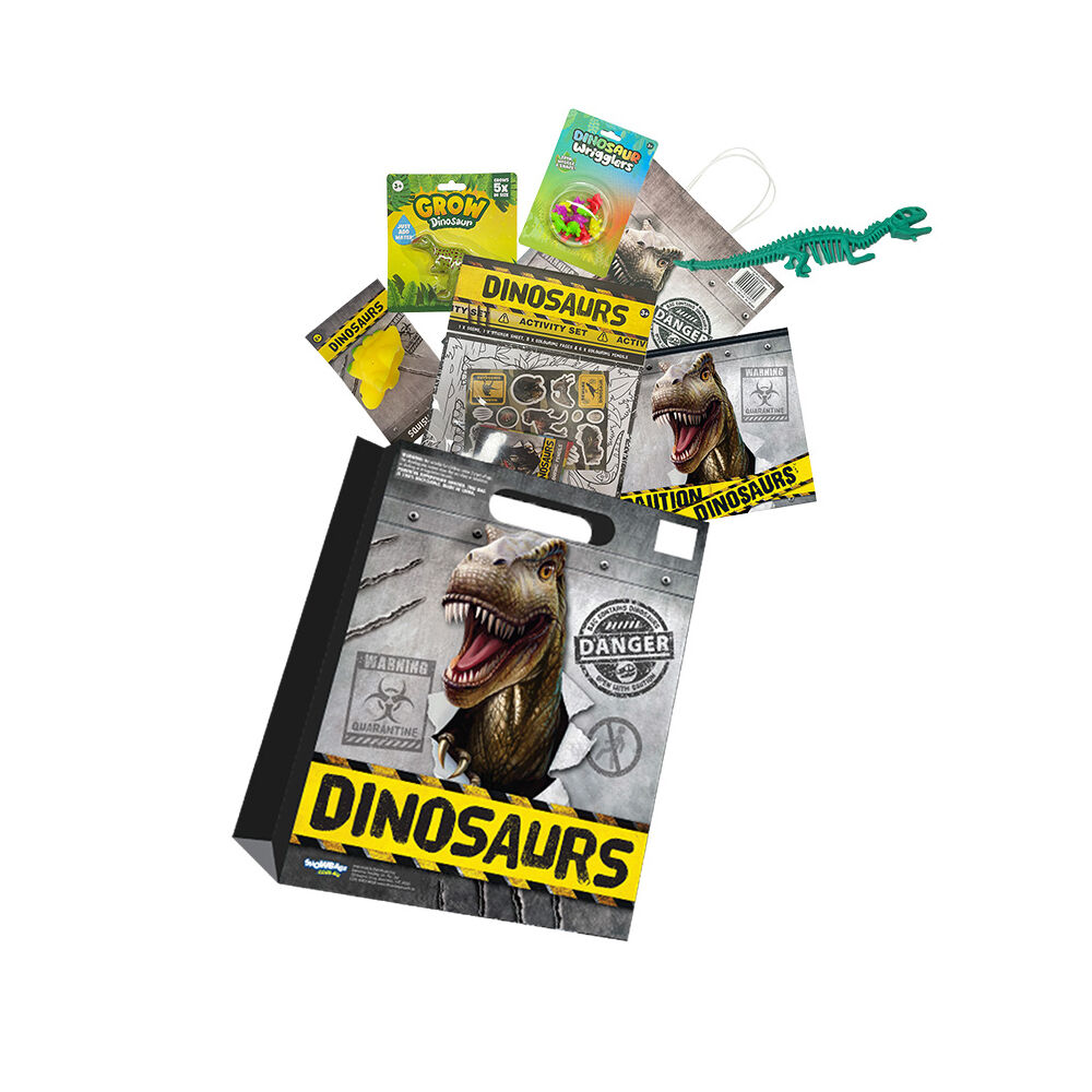 6PK Dinosaurs Mini Showbag for Prehistoric Fun with Creative Toys - 5y+
