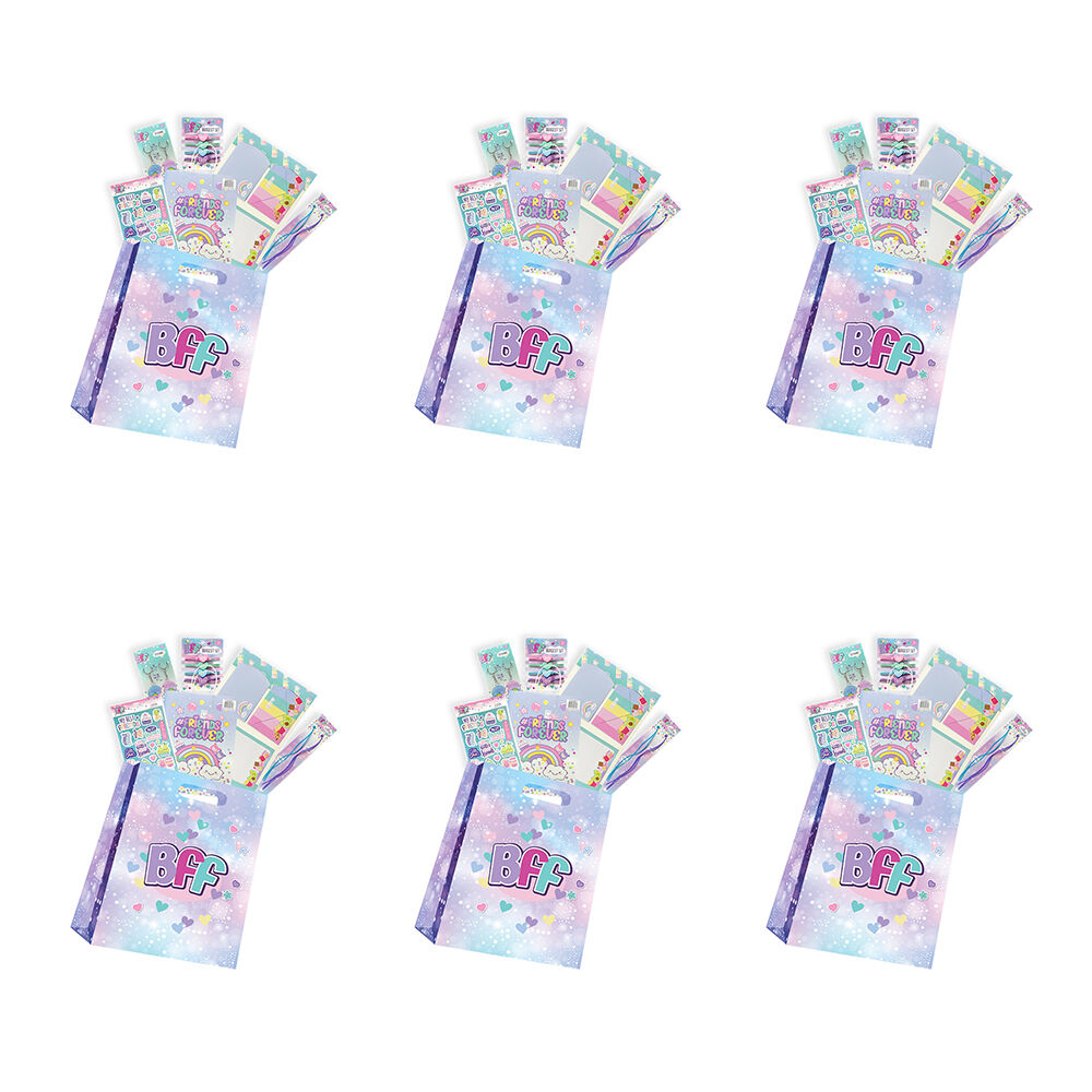 6PK BFF Mini Showbag Friendship Gift Set with Writing Set Keychain Stickers - 5y+