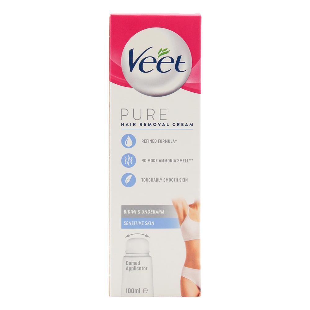 6PK Veet 100ml Pure Hair Removal Cream Bikini & Underarm For Sensitive Skin