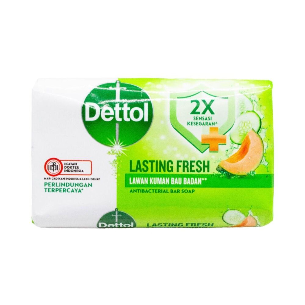 12PK Dettol Soap Bar Antibacterial Lasting Freshness Honeydew & Cucumber 60g