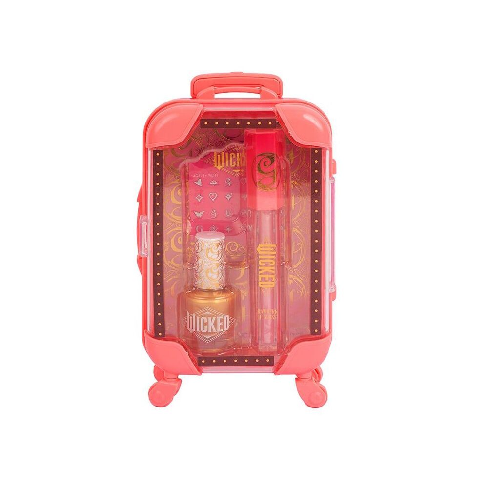 2PK Wicked Mini Make Up Case Lip Gloss/Nail Polish/Nail Decals - Pink 5y+