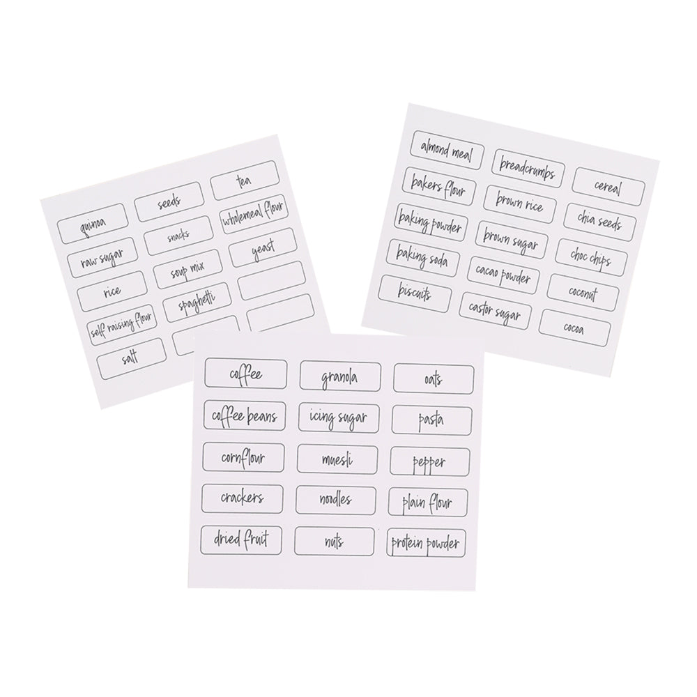 8x 45pc Appetito Vinyl Pantry Labels Home Kitchen Accessory