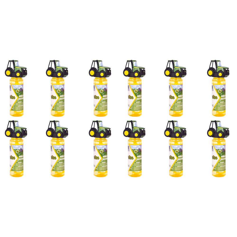 12PK John Deere Blowing Bubbles Bottle w/Bottle Tractor Themed Wand 147ml