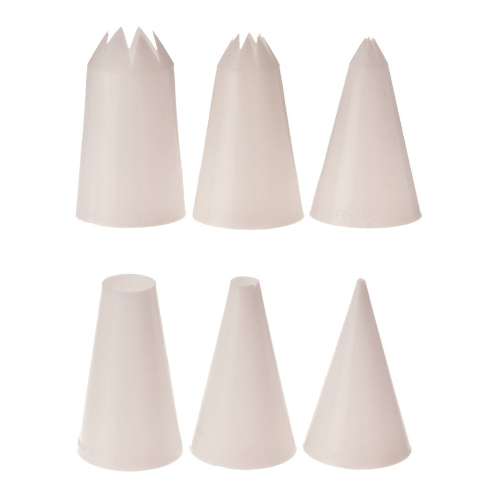 3x 6pc Appetito Asst. Plastic Piping Nozzles Home Kitchen White