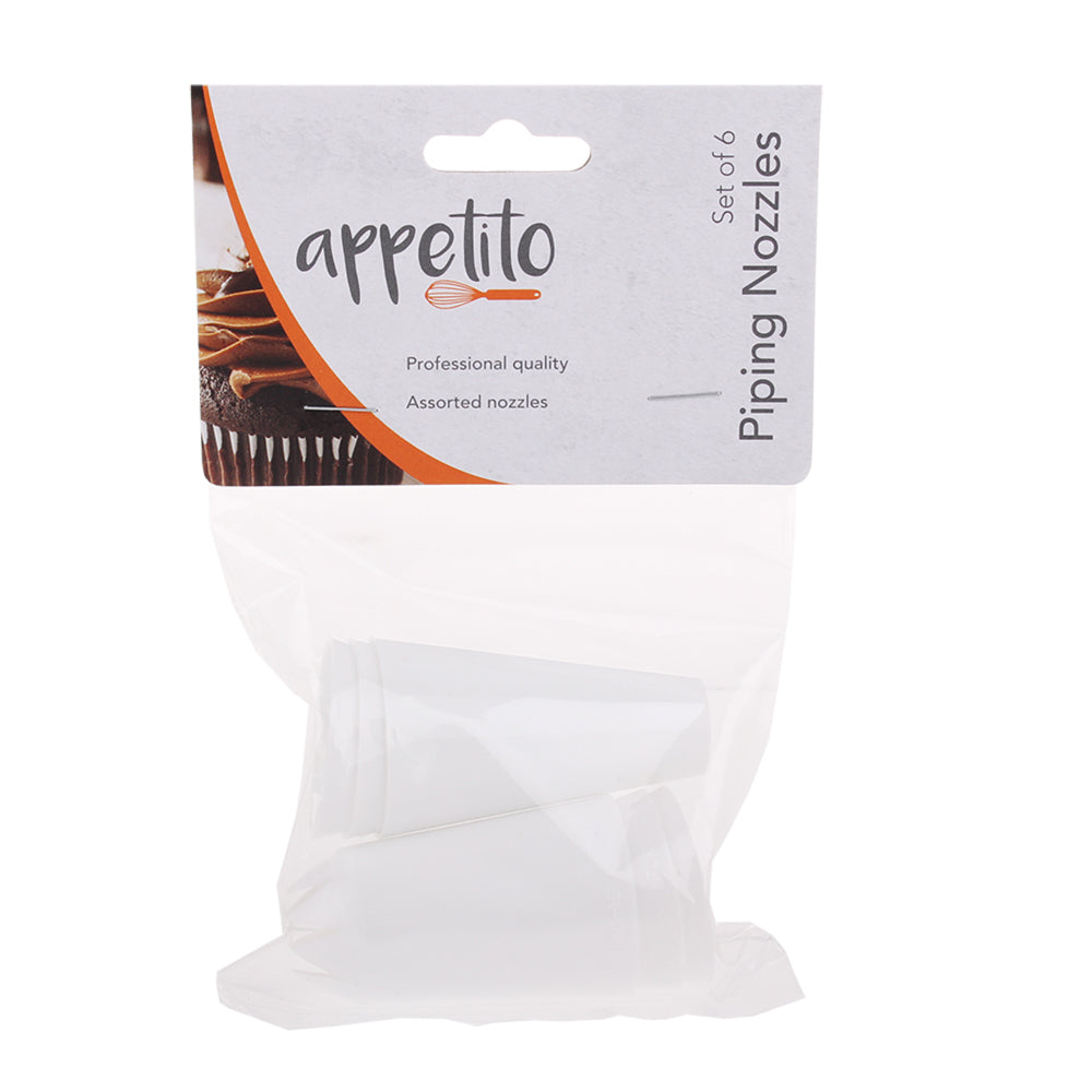 3x 6pc Appetito Asst. Plastic Piping Nozzles Home Kitchen White