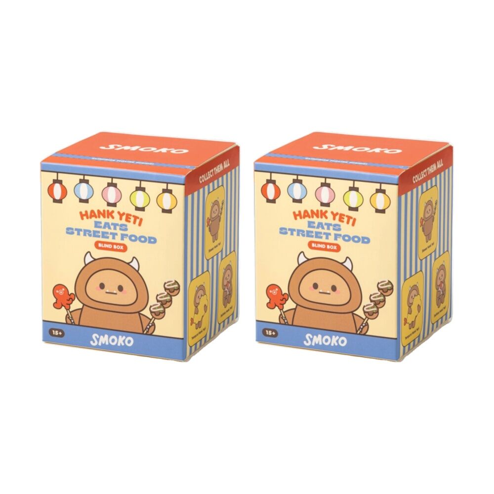 2PK Smoko Hank Yeti Eating Street Food Toy Collectable Figurine 15Y+ Assorted