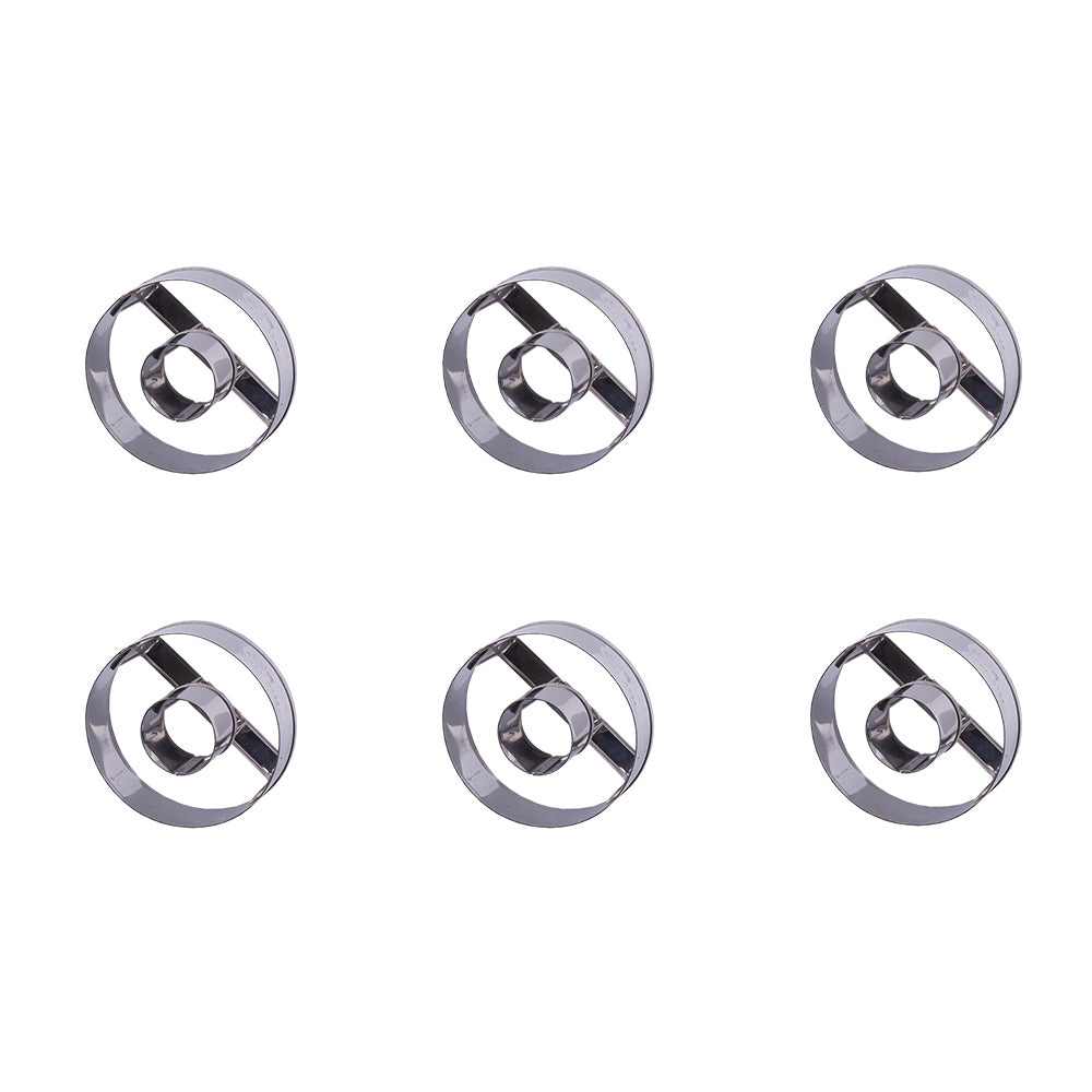 6PK Appetito Stainless Steel Doughnut Cutter Home Kitchen Cooking Utensil 7.5cm