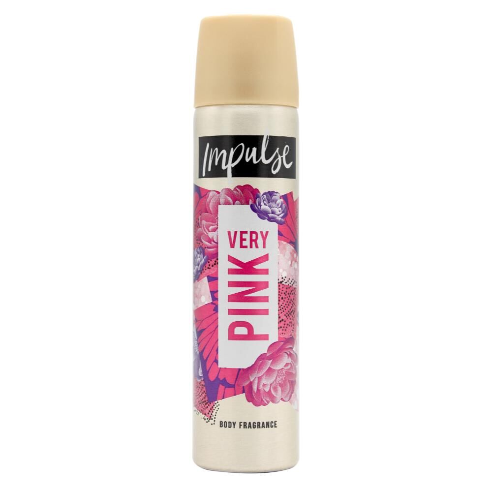 6PK Impulse Very Pink Body Fragrance Floral Womens Deodorant Spray 50G