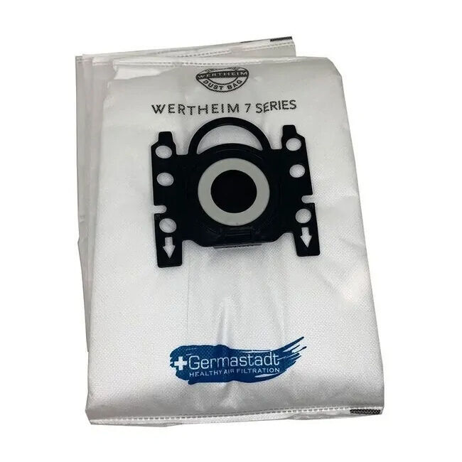 3x 4pc Wertheim 7 Series Vacuum Bags for Enhanced Cleaning Performance Blue