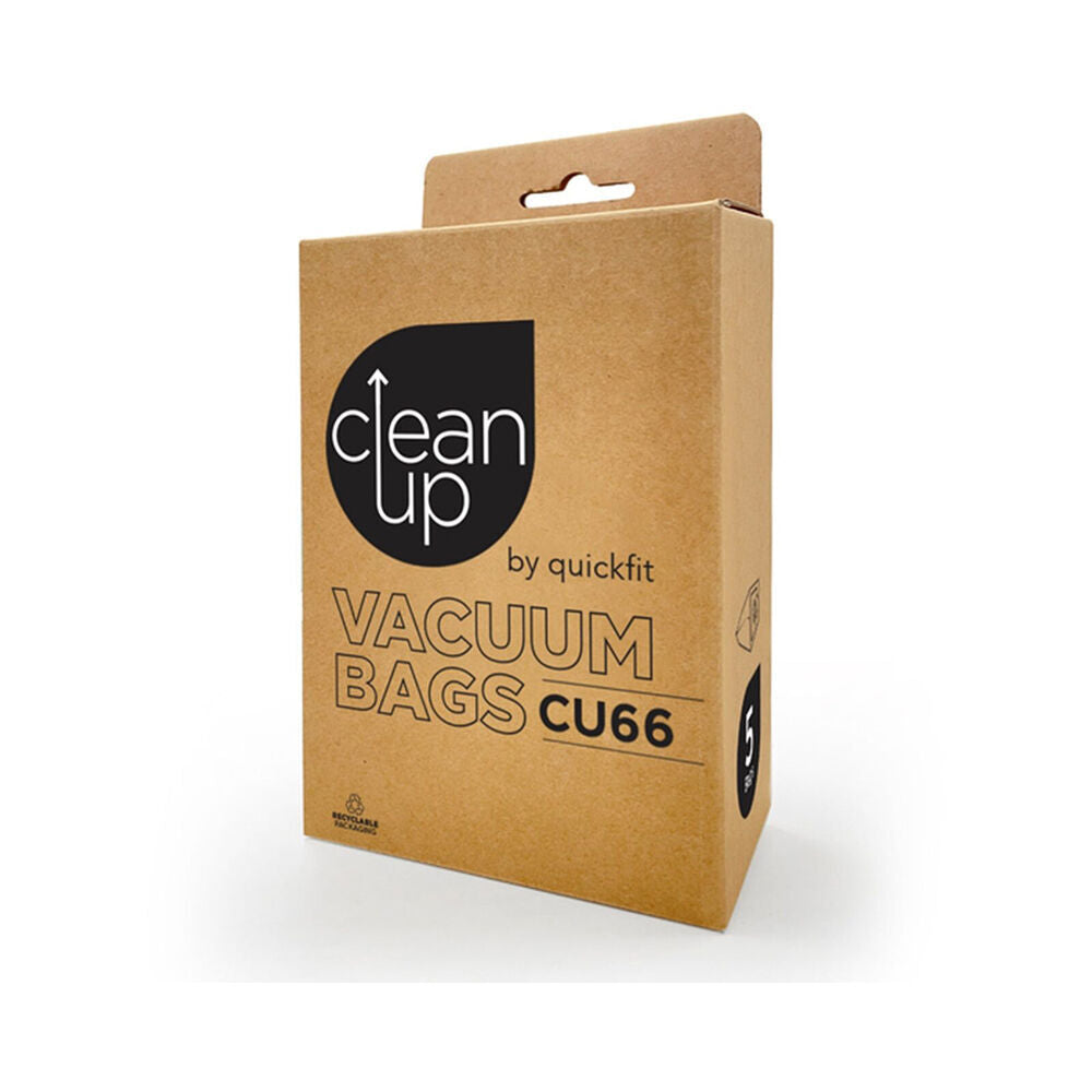 3x 5pc CleanUp CU66 Replacement Vacuum Bags for Hako Rocket Vac Xp White