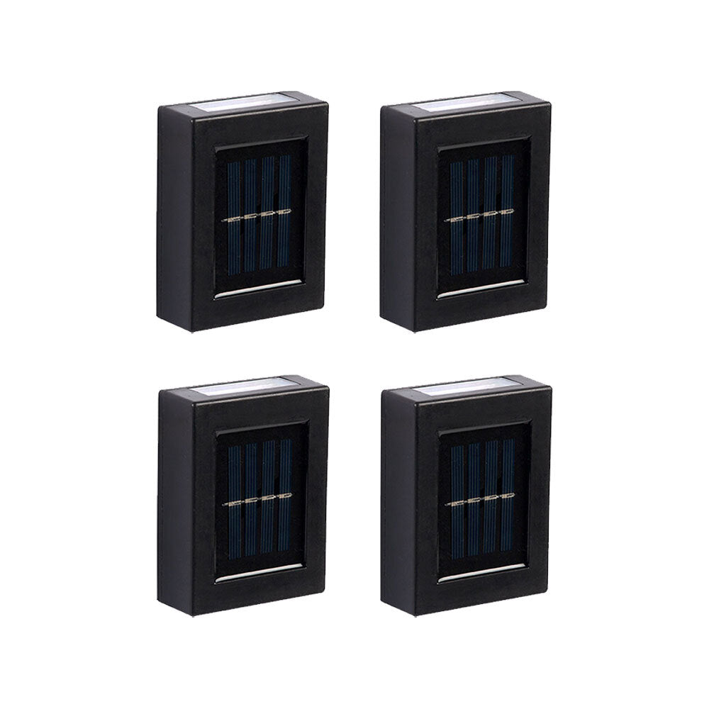 2x 2pc Licht Solar Wall Light Cool White LED 7.5x10cm