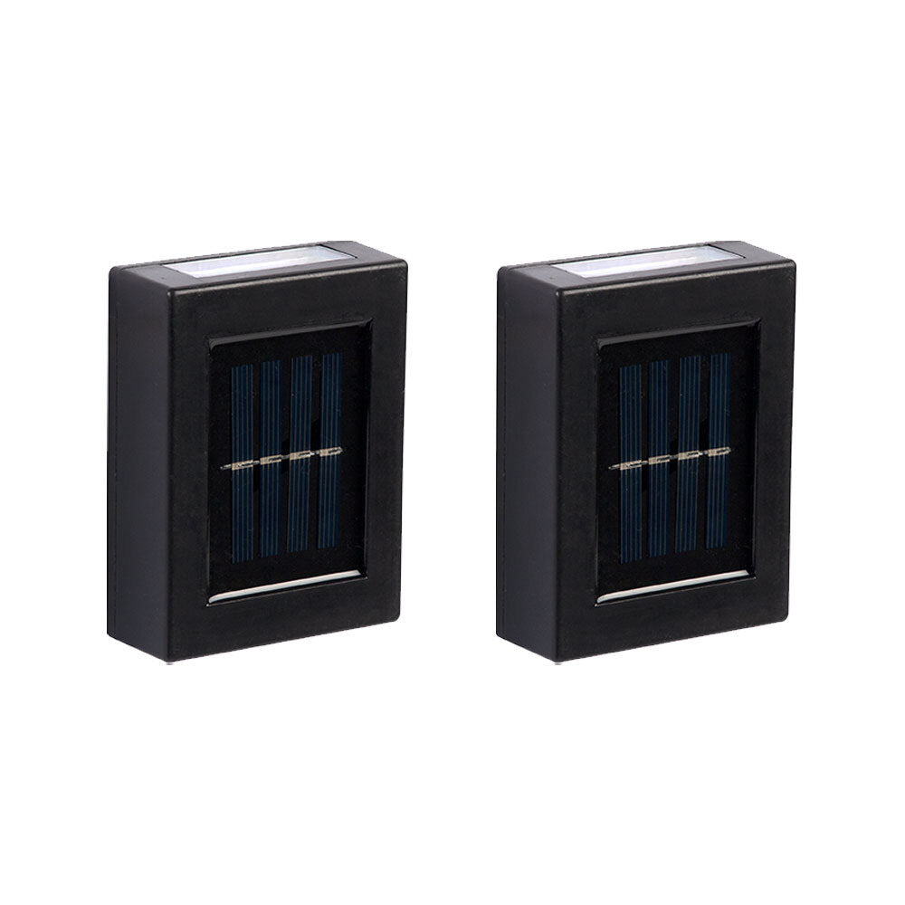 2x 2pc Licht Solar Wall Light Cool White LED 7.5x10cm