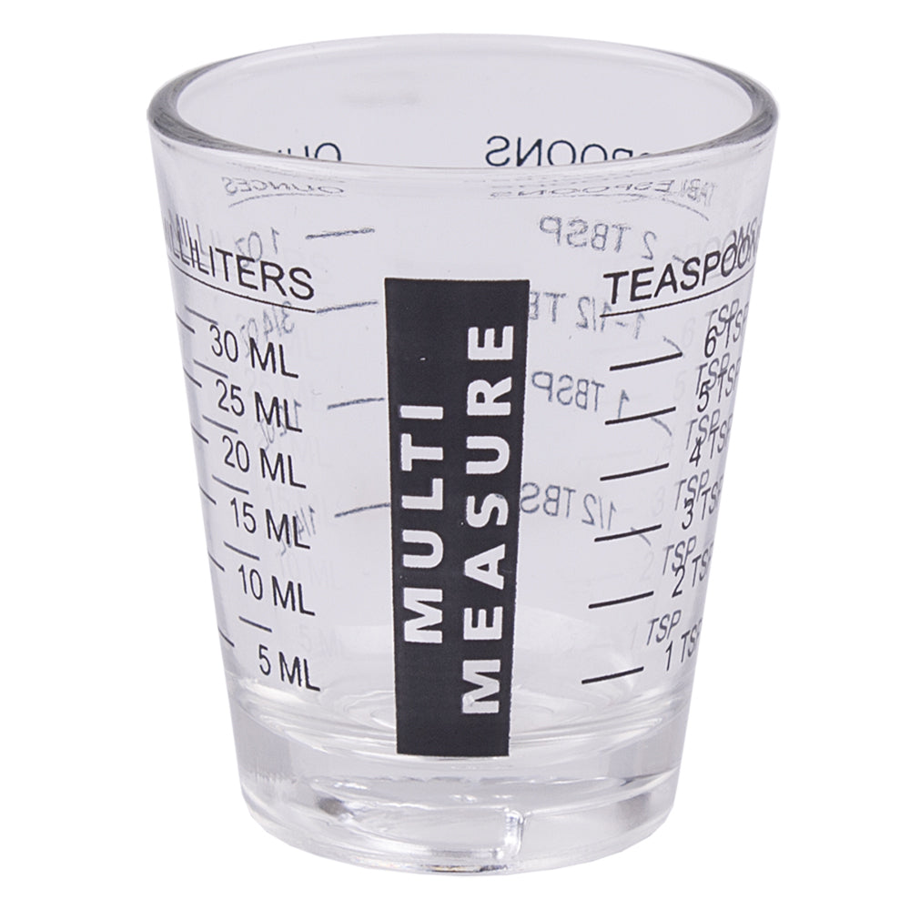 6PK Appetito Multipurpose Measure Glass 30ml Home Kitchen Cooking