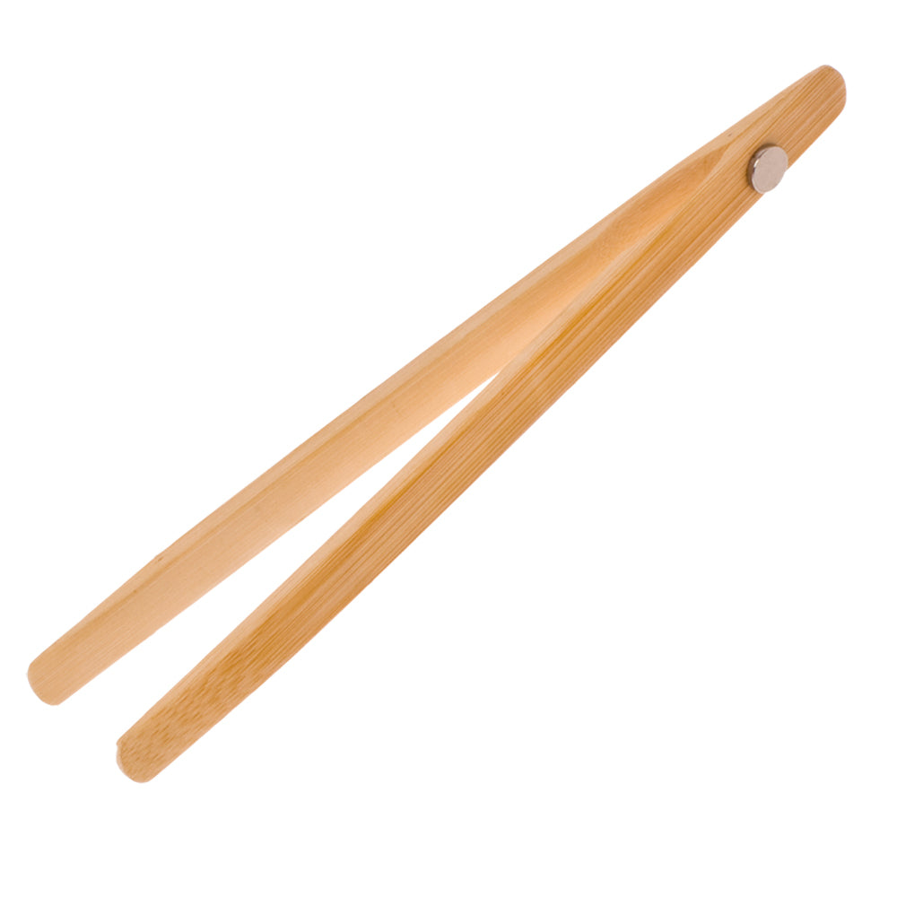 6PK Appetito Bamboo Toast Tongs w/ Magnet 20cm Home Kitchen Cooking