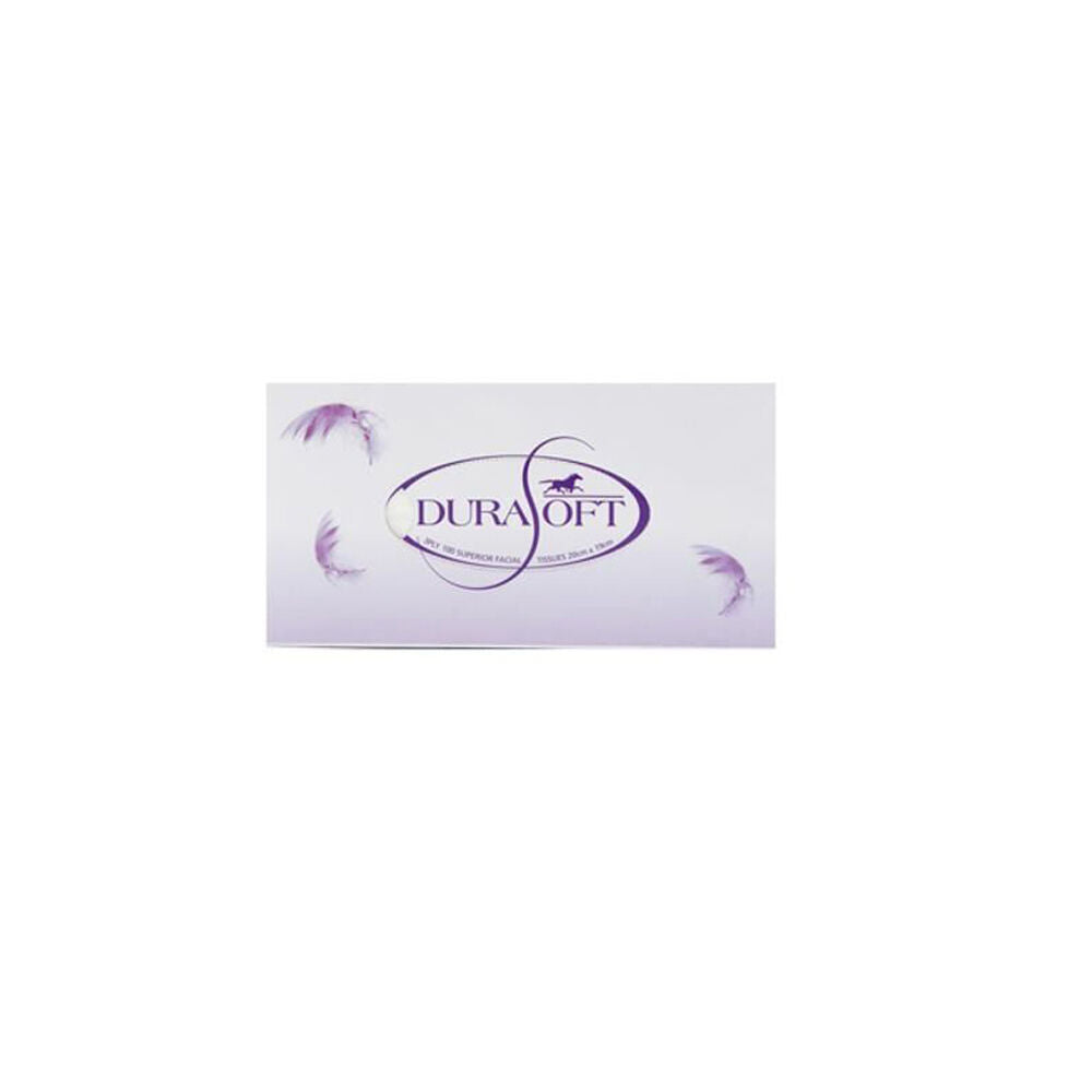 12PK Durasoft 3-Ply Facial Tissue Box 100 Sheet 18x18.5cm - White