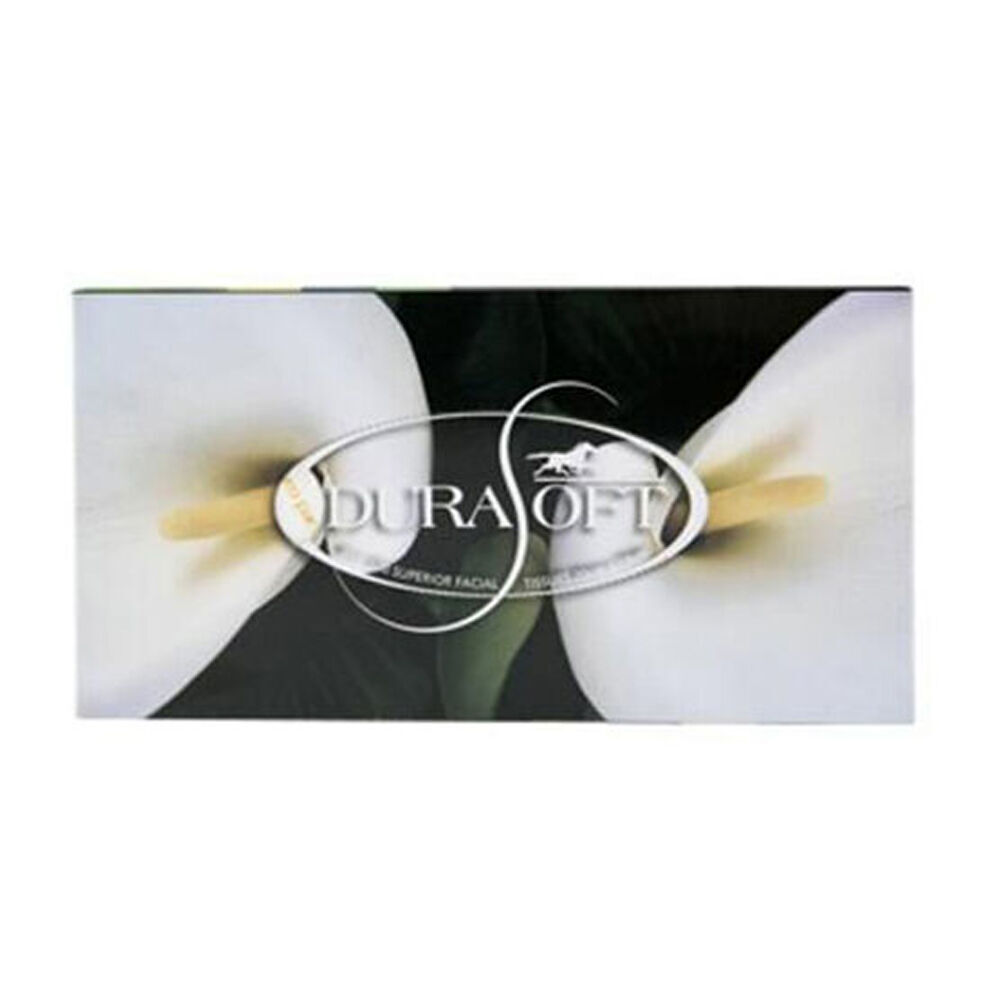 12PK Durasoft 3-Ply Facial Tissue Box 100 Sheet 18x18.5cm - White