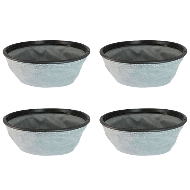 4PK Work Hero D10LP 10L Durable Cloth Bag with Frame for Canister Vacuum White