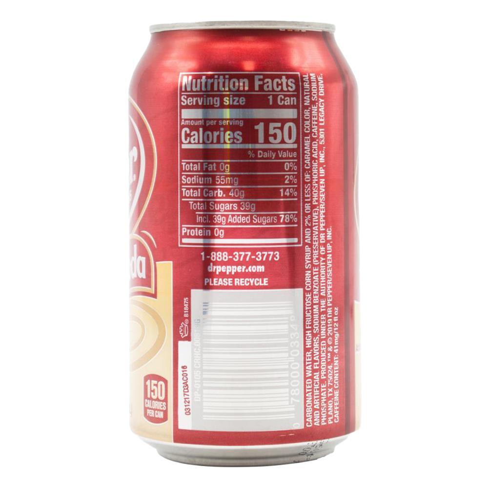24PK USA Cans 355ml Dr Pepper Cream Soda Can Beverage Drink