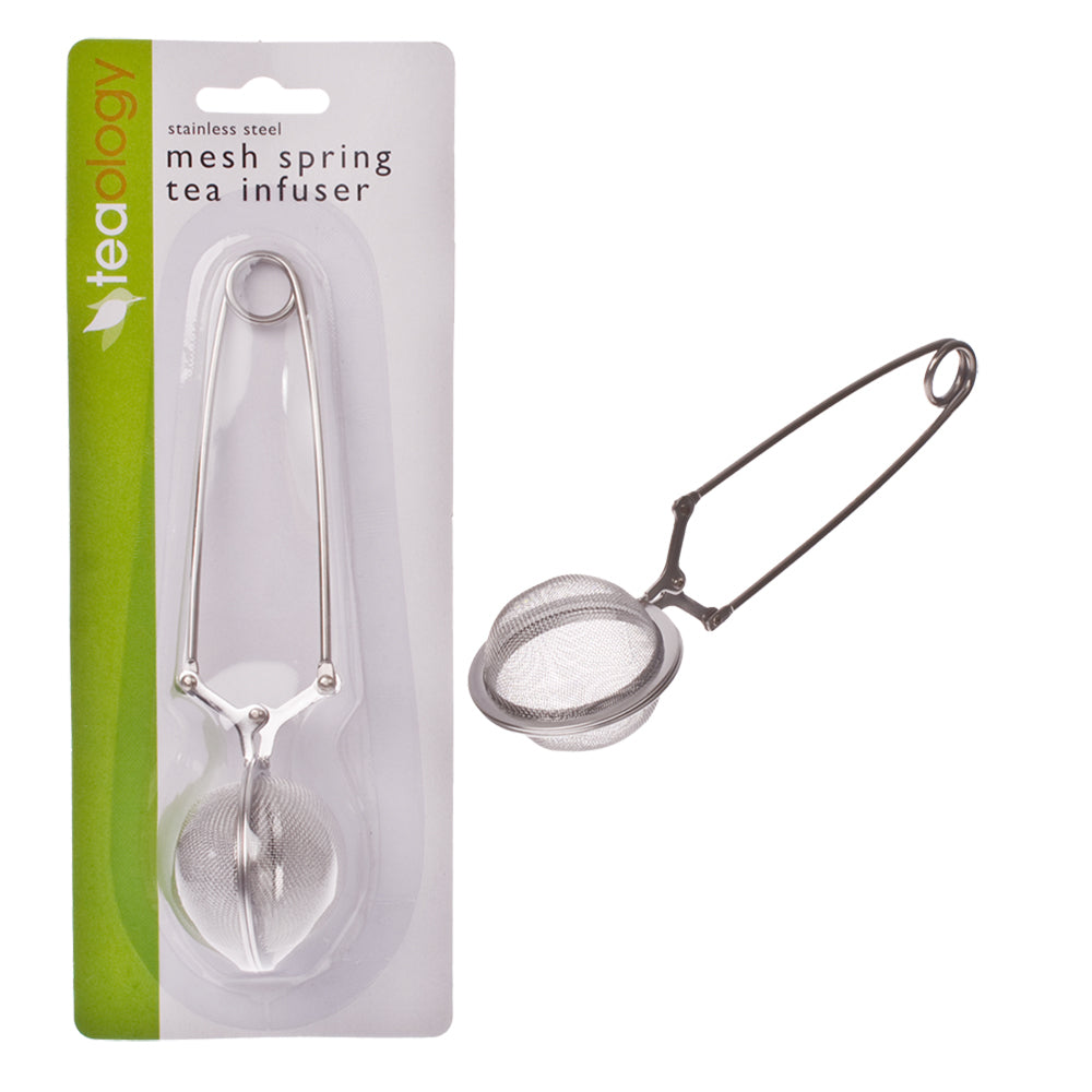 6PK Teaology Stainless Steel Mesh Spring Tea Leaf Infuser - Silver