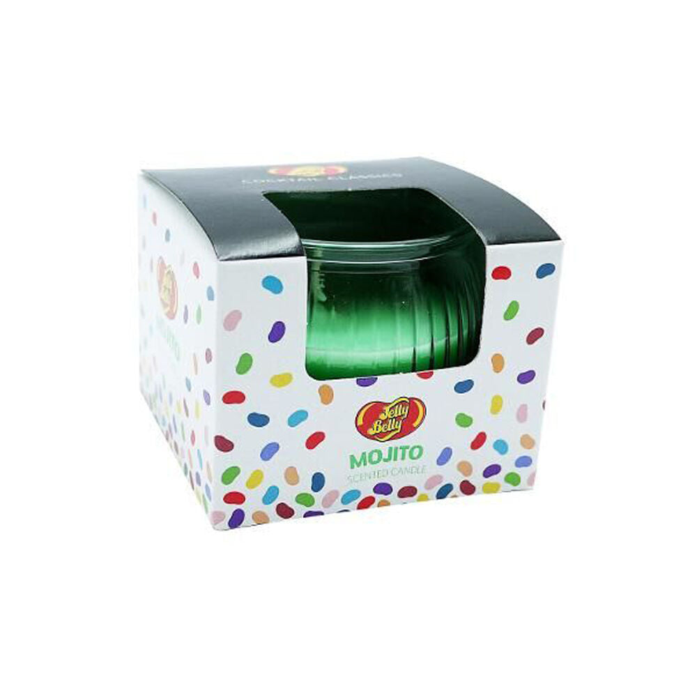 12PK Jelly Belly Mojito Scented Candle Pot Home Room Fragrance 85g Green