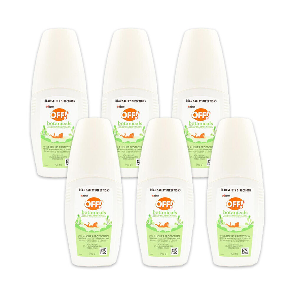 6PK Off Botanicals Plant Based Insect Repellent Spray 95ml