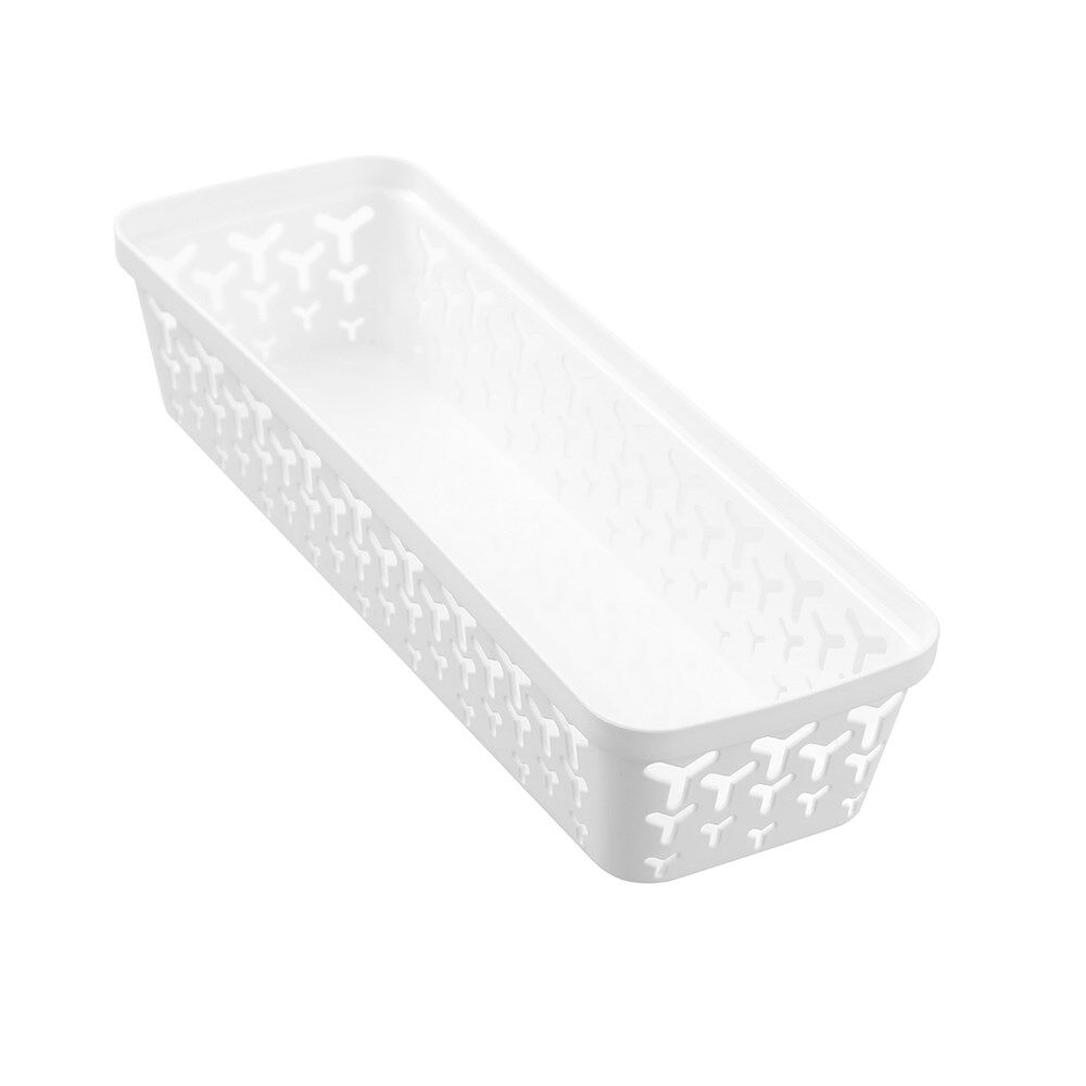 24PK Boxsweden Star Organiser Tray Versatile Sleek Rectangular 33x11x6.5cm White