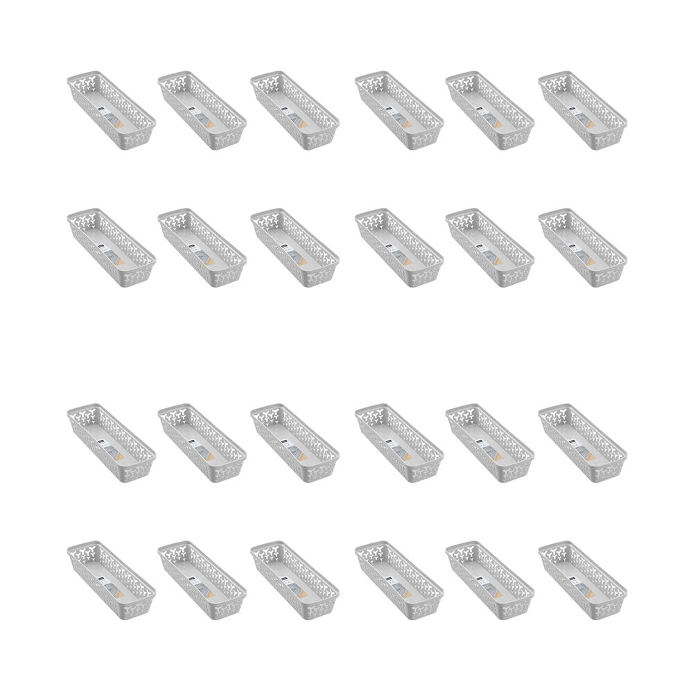 24PK Boxsweden Star Organiser Tray Versatile Sleek Rectangular 33x11x6.5cm Grey