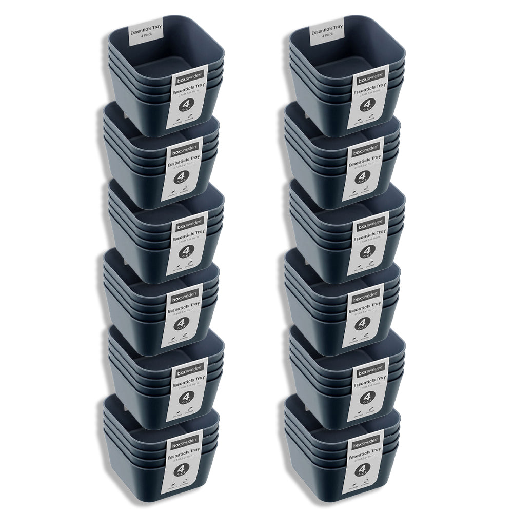12x 4PK Boxsweden Essentials 8.5x4.5cm Sort Tray Square - Assorted
