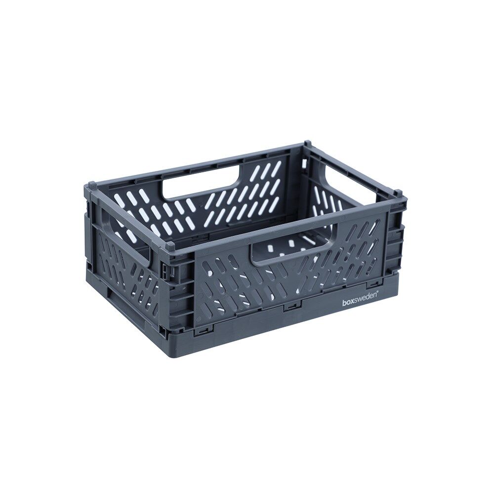 24PK Boxsweden Foldaway Storage Basket Organiser 2.2L 22x15x8.5cm Assorted
