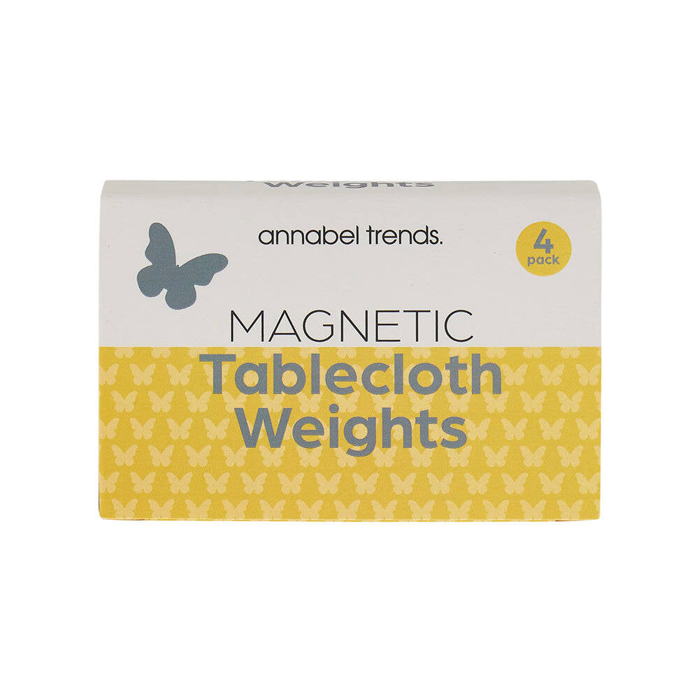 12pc Annabel Trends Magnetic Tablecloth Weights Bird Silver