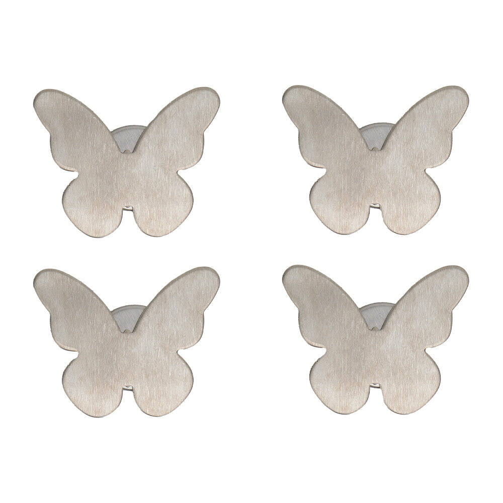 12pc Annabel Trends Magnetic Tablecloth Weights Bird Silver