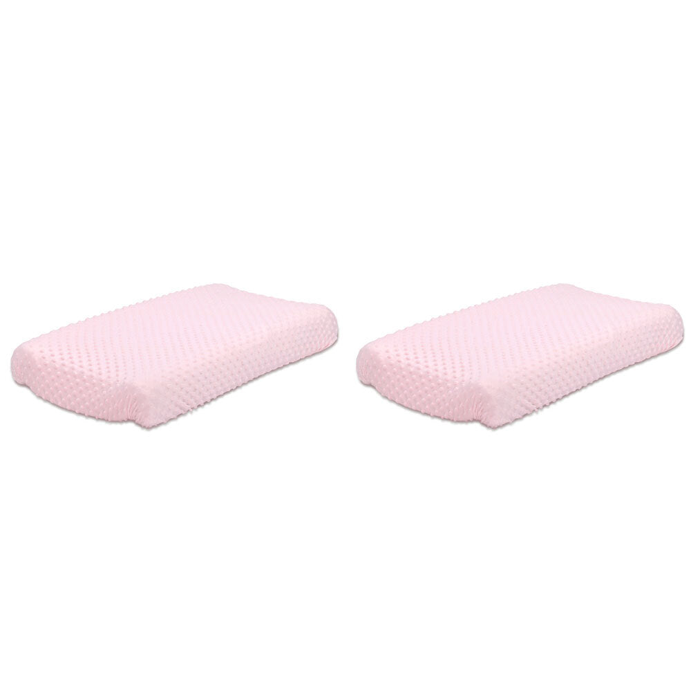 2PK Little Haven Baby/Infant Change Pad Cover Dot Velour 81cm - Pink