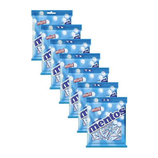 7x 150pc Mentos Bag Mint Candy Lollies 405g Sweets Confectionery