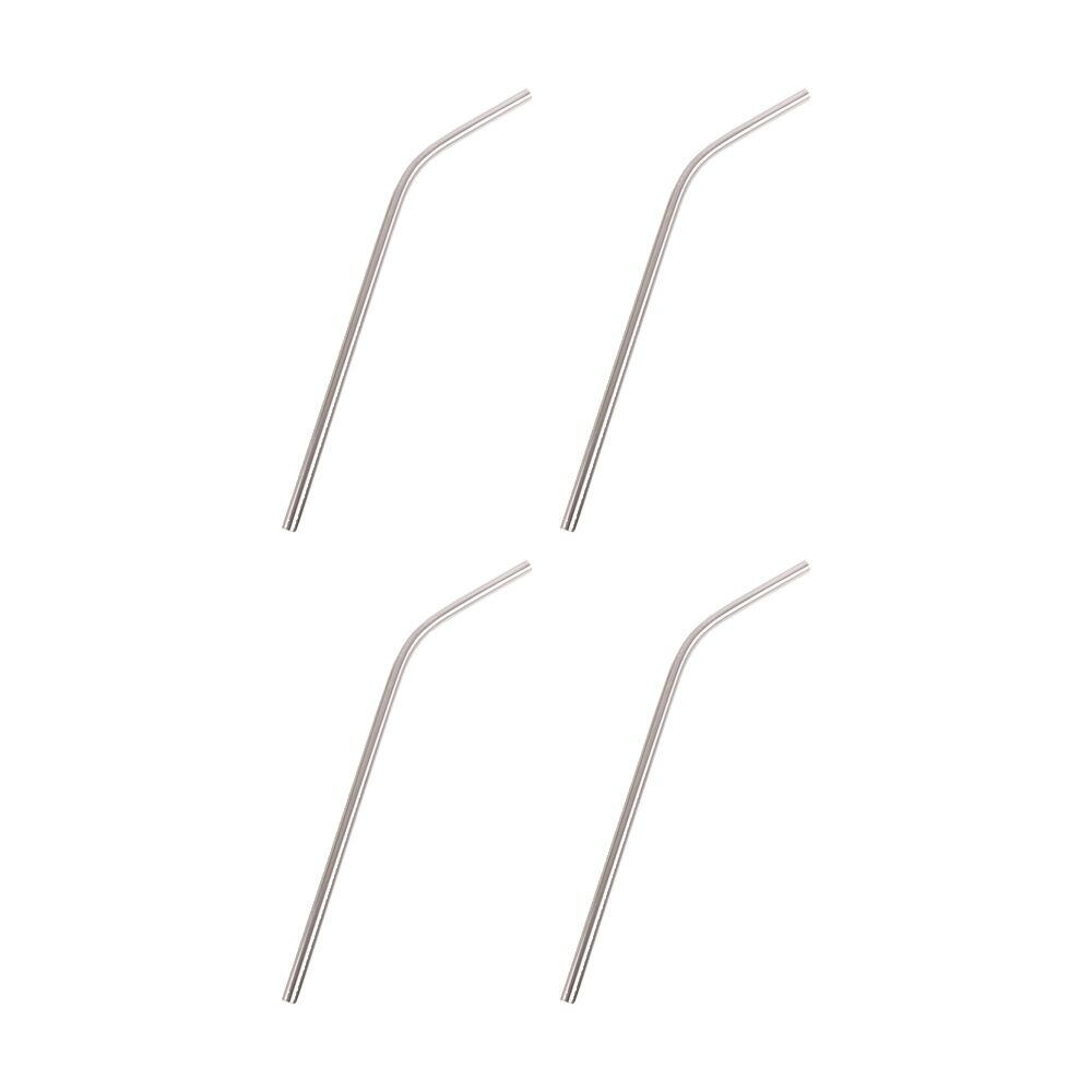4PK Appetito Stainless Steel Reusable Bent Drinking Straws Home Kitchen