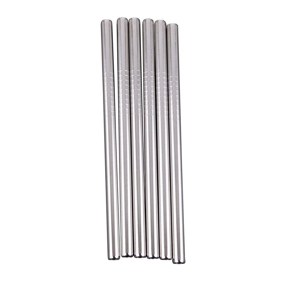 30PK Appetito Stainless Steel Reusable Cocktail Straws Home Kitchen