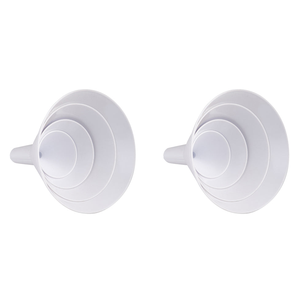 2x 4pc Appetito Pouring Funnels Home Kitchen Cooking White