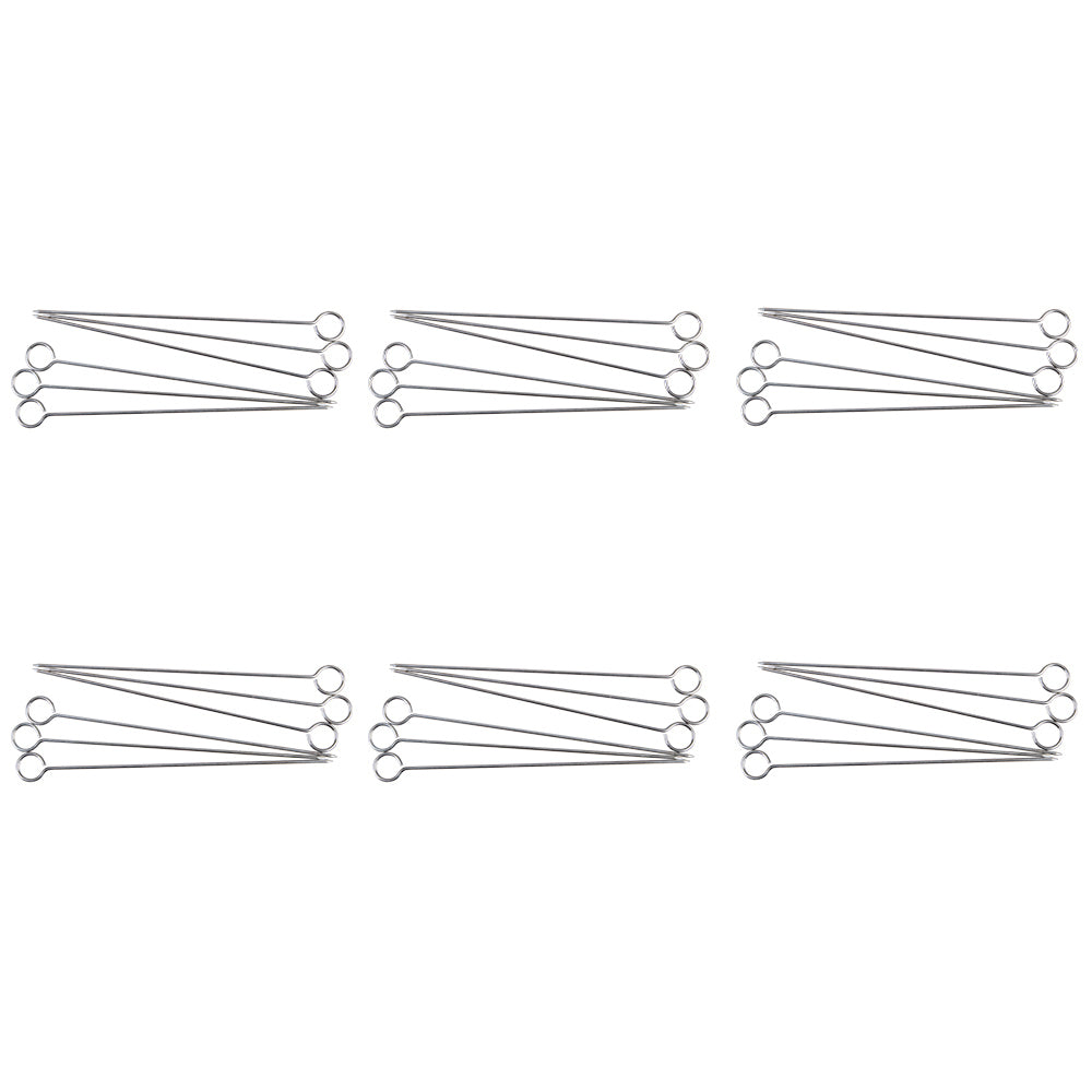 6x 6pc Appetito Chrome Skewers 10"/25cm Home Kitchen Cooking