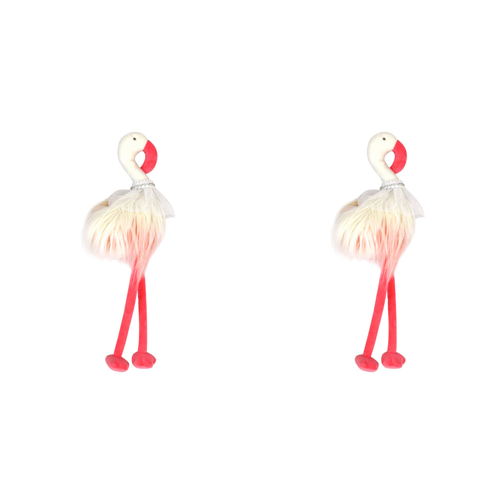 2PK Ollie & Paige Florence The Flamingo Kids Stuffed Animal Toy 46cm