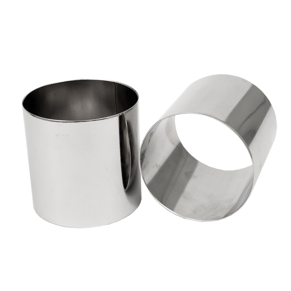 6PK Appetito Stainless Steel Round Food Ring 75mm Dia.x75mm High
