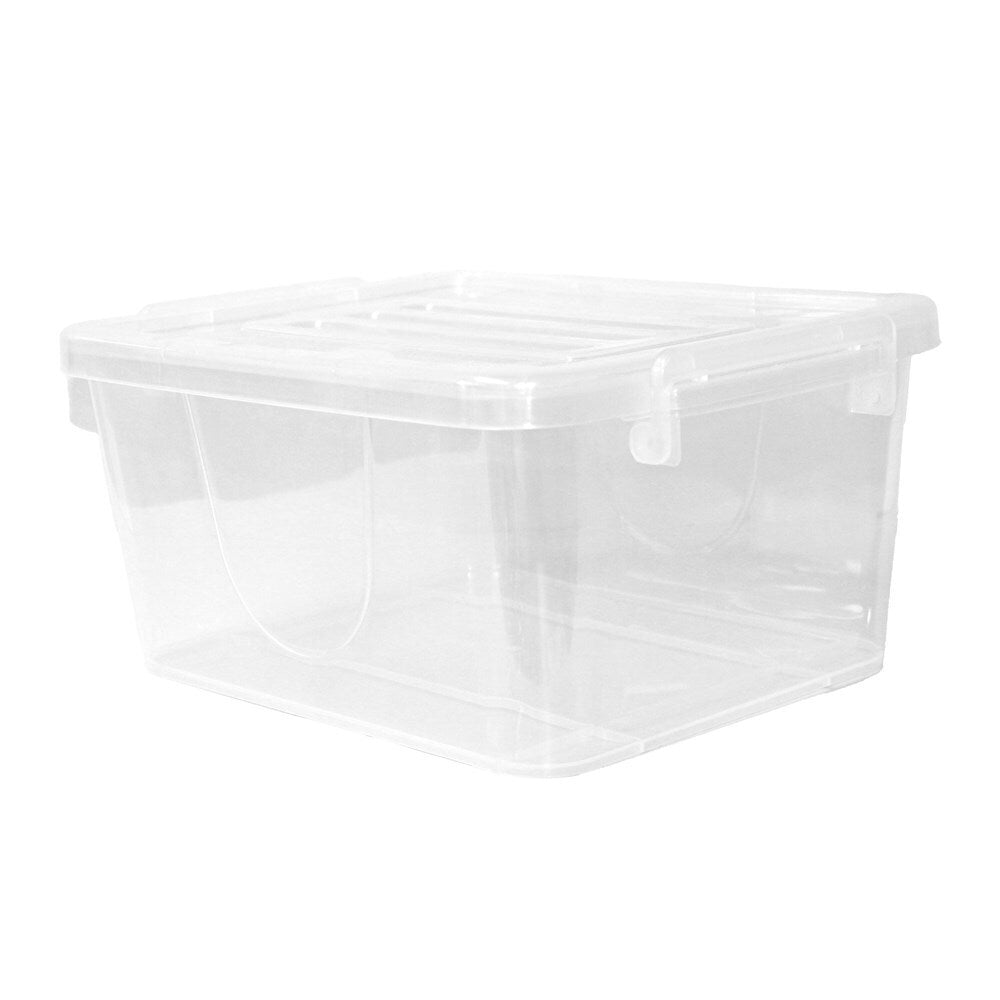 24PK Boxsweden 5L Storage Box w/ Clip Lock Lid Rectangle - Clear