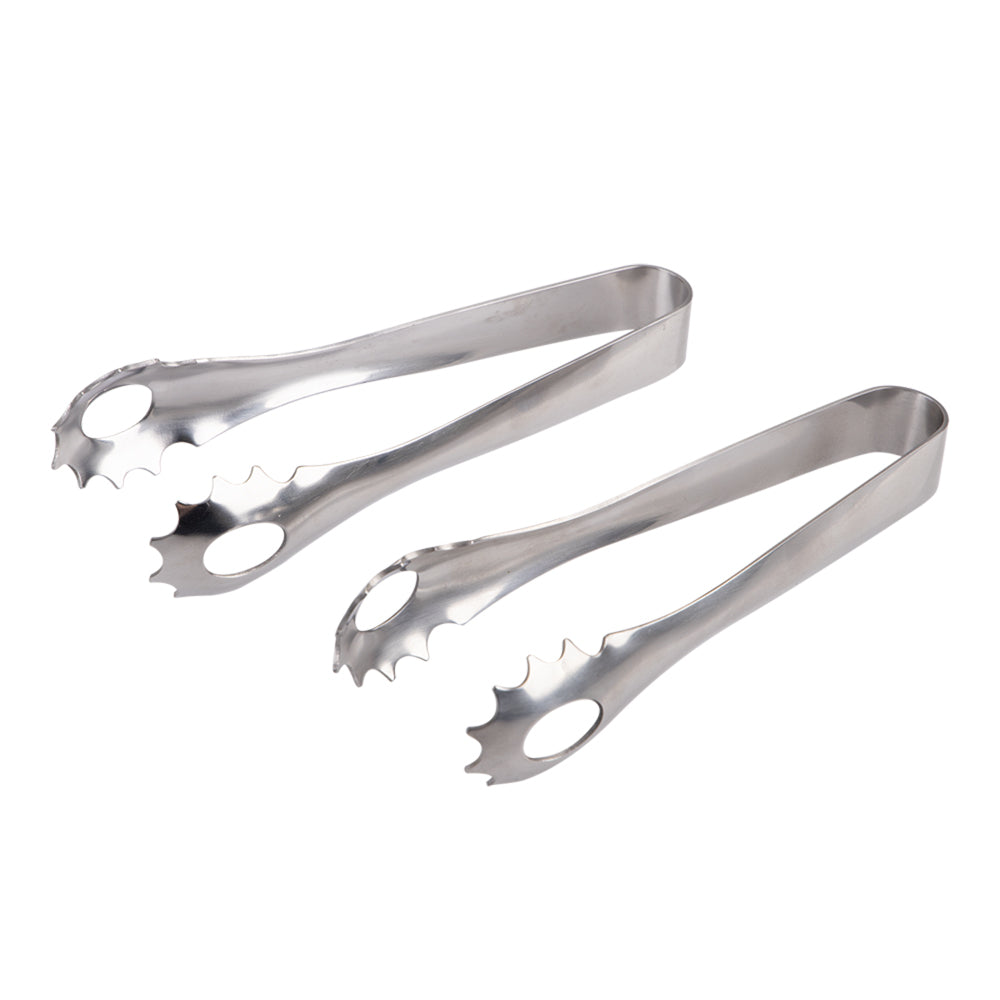 4x 2pc Appetito Stainless Steel Appetiser Tongs 13cm