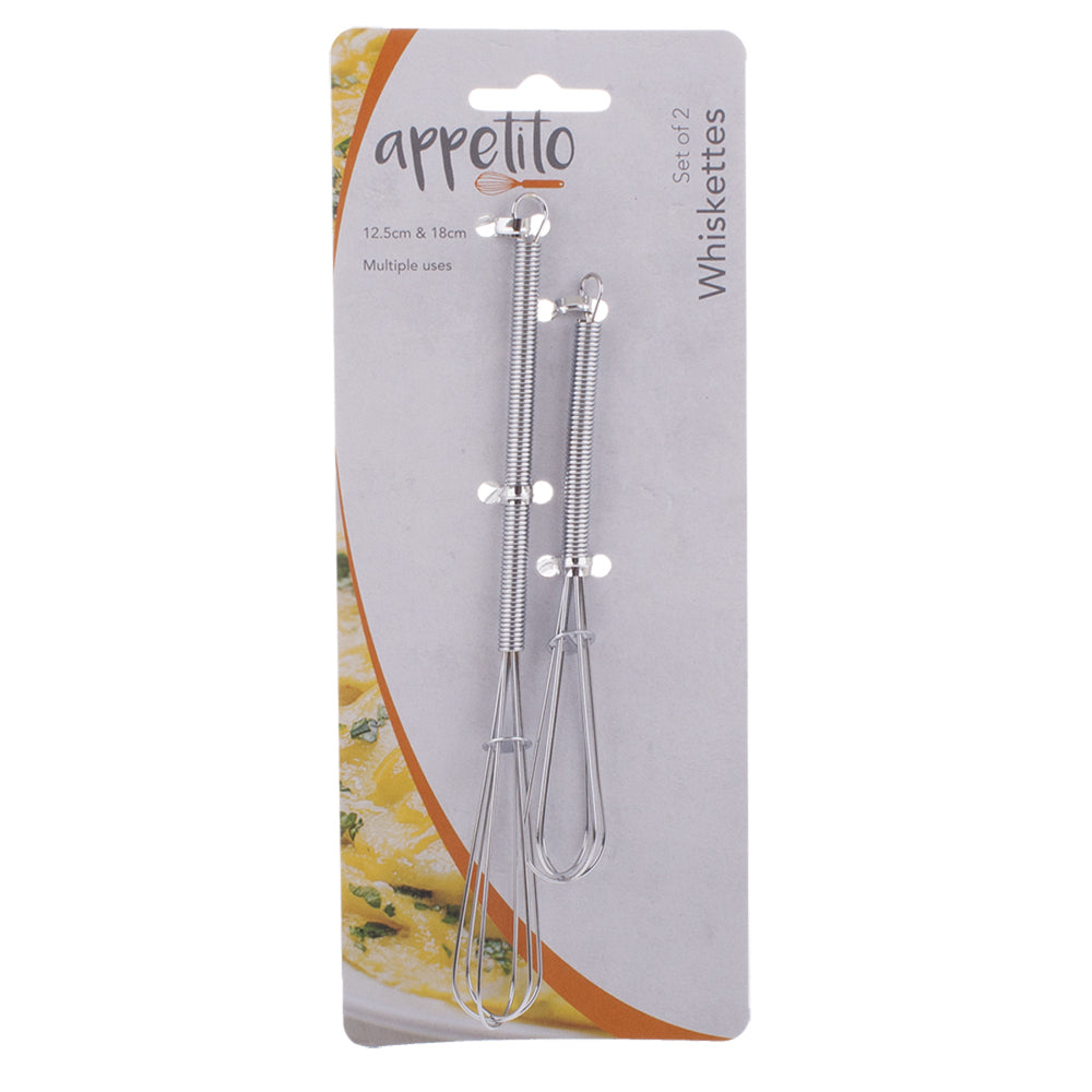 12x 2pc Appetito Whiskettes 12.5/18cm Home Kitchen Cooking Utensil