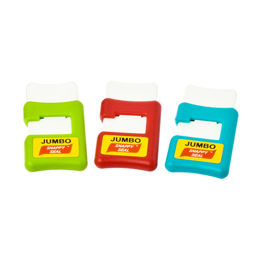 10PK Snappy Seal Reusable Jumbo Clip Sealer - Assorted