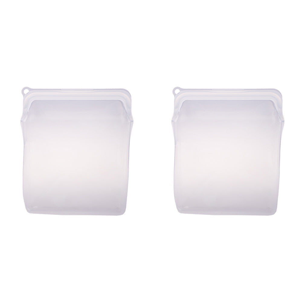 2PK Appetito Silicone Extra Large Food Storage Bag 1960ml White