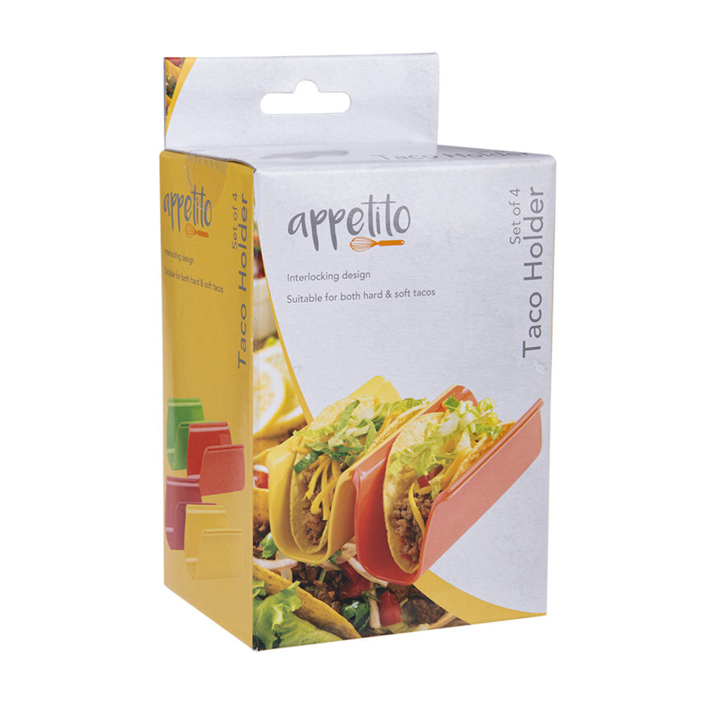 3x 4pc Appetito Coloured Taco Holder Home Kitchen Cooking Assorted