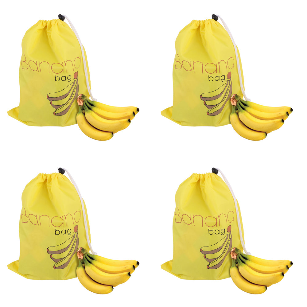 4PK Appetito Banana Bag Home Kitchen Organisation Cooking Yellow
