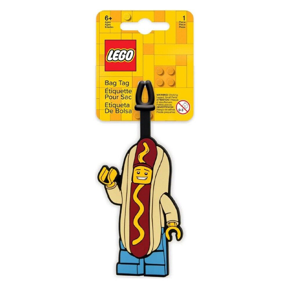 Lego Hot Dog Man Tag Keychain Hanging Accessory Key Ring Bag Charm 6y+