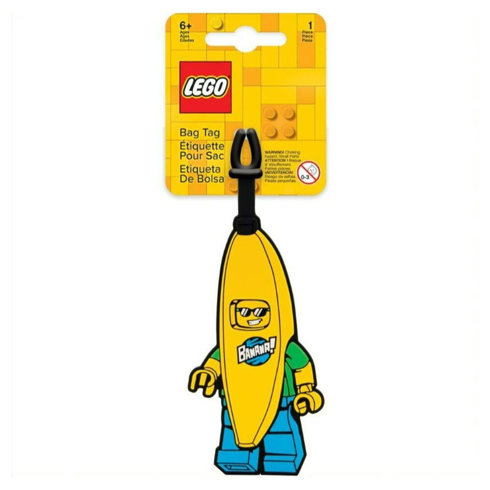2PK Lego Banana Man Tag Keychain Hanging Accessory Key Ring Bag Charm 6y+